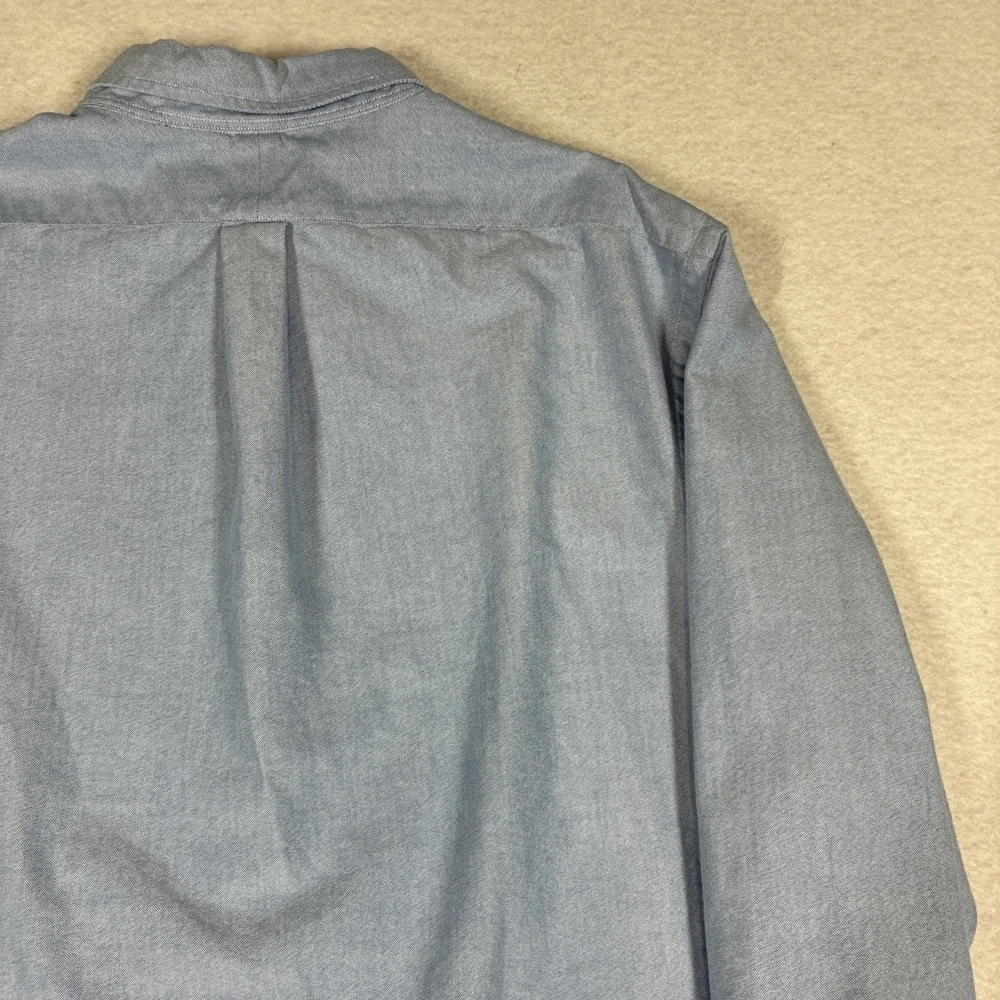 Polo Ralph Lauren Mens Slim Fit Chambray Oxford Shirt Long Sleeve XL Blue Preppy